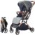 SONARIN Lightweight Stroller,Compact Travel Buggy,One Hand Foldable,Five-Point Harness,Upgraded Wheels,Great for Airplane(Dark Grey)